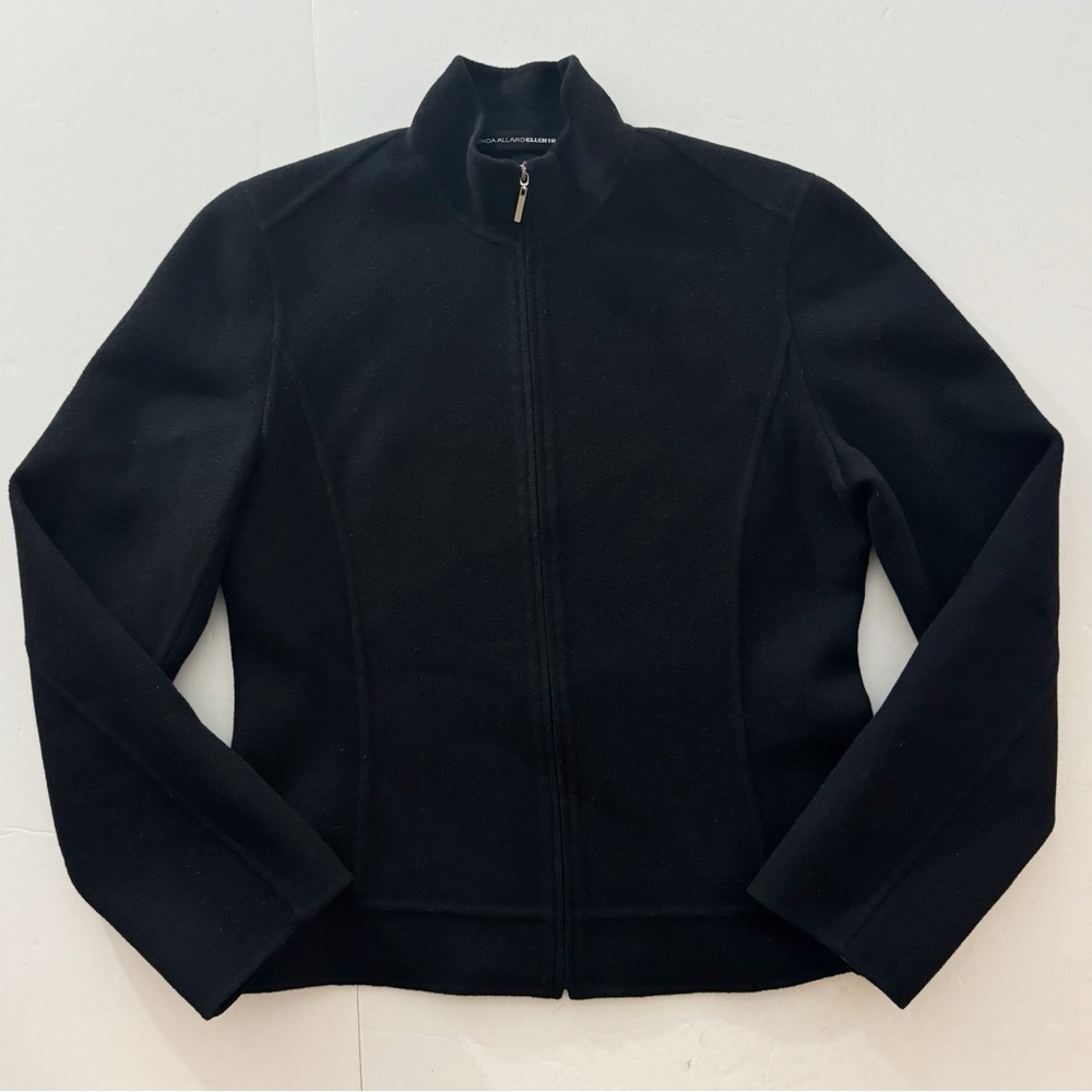 Linda Allard Ellen Tracy Black Wool Jacket
